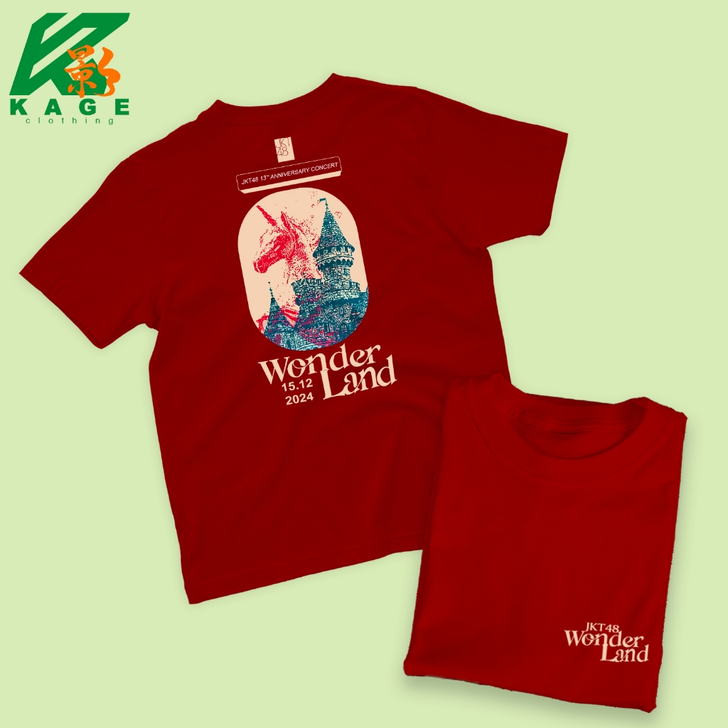 Kaos Pria JKT48 WONDERLAND CASTLE Dewasa Baju Atasan Unisex Kageclothing