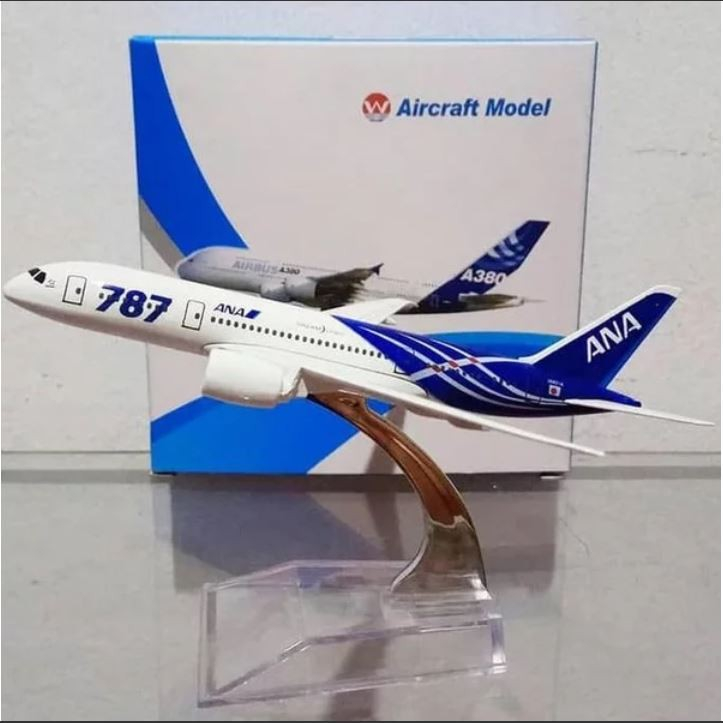 Diecast Pesawat Boeing B787 ANA