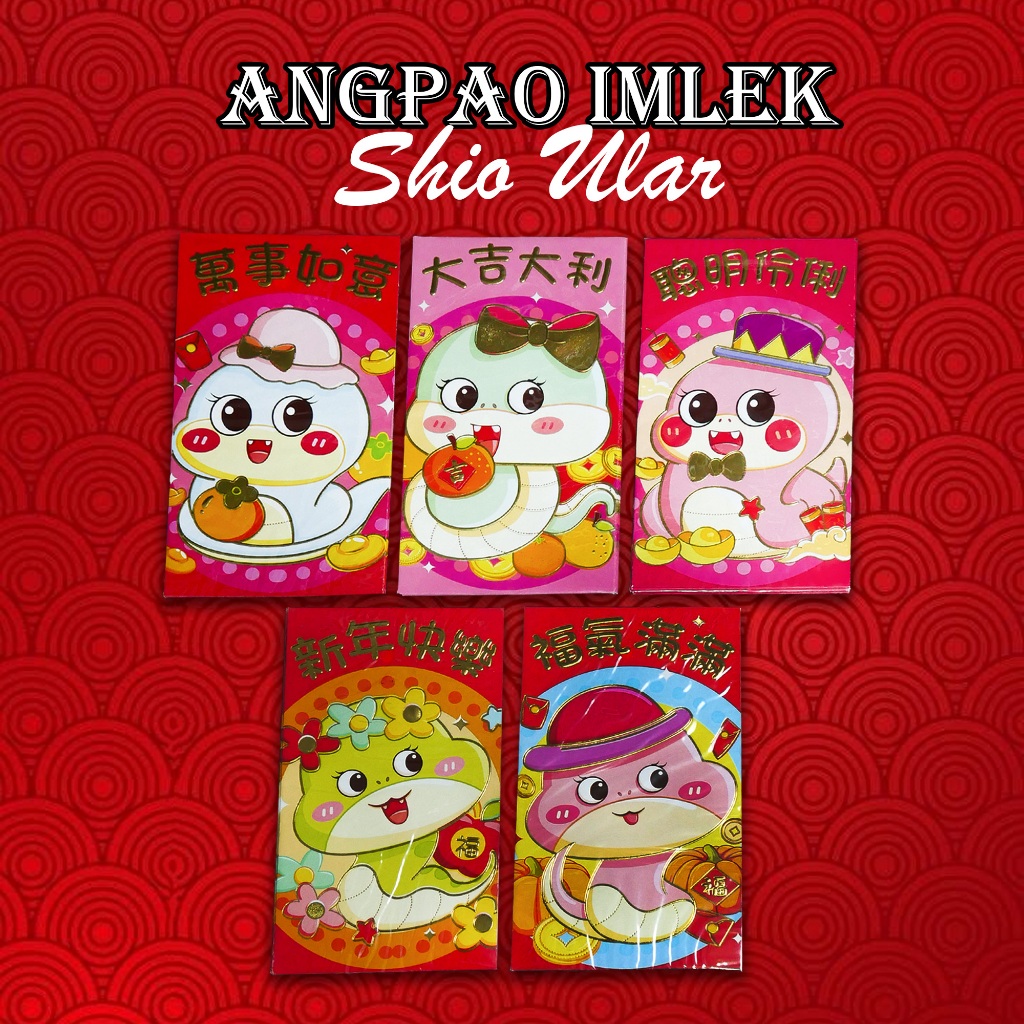 

ANGPAO TAHUN ULAR IMLEK 2025 6 PCS PANJANG NEW YEAR TAHUN BARU AMPLOP UANG MURAH LARGE SHIO LUCU CHINESE