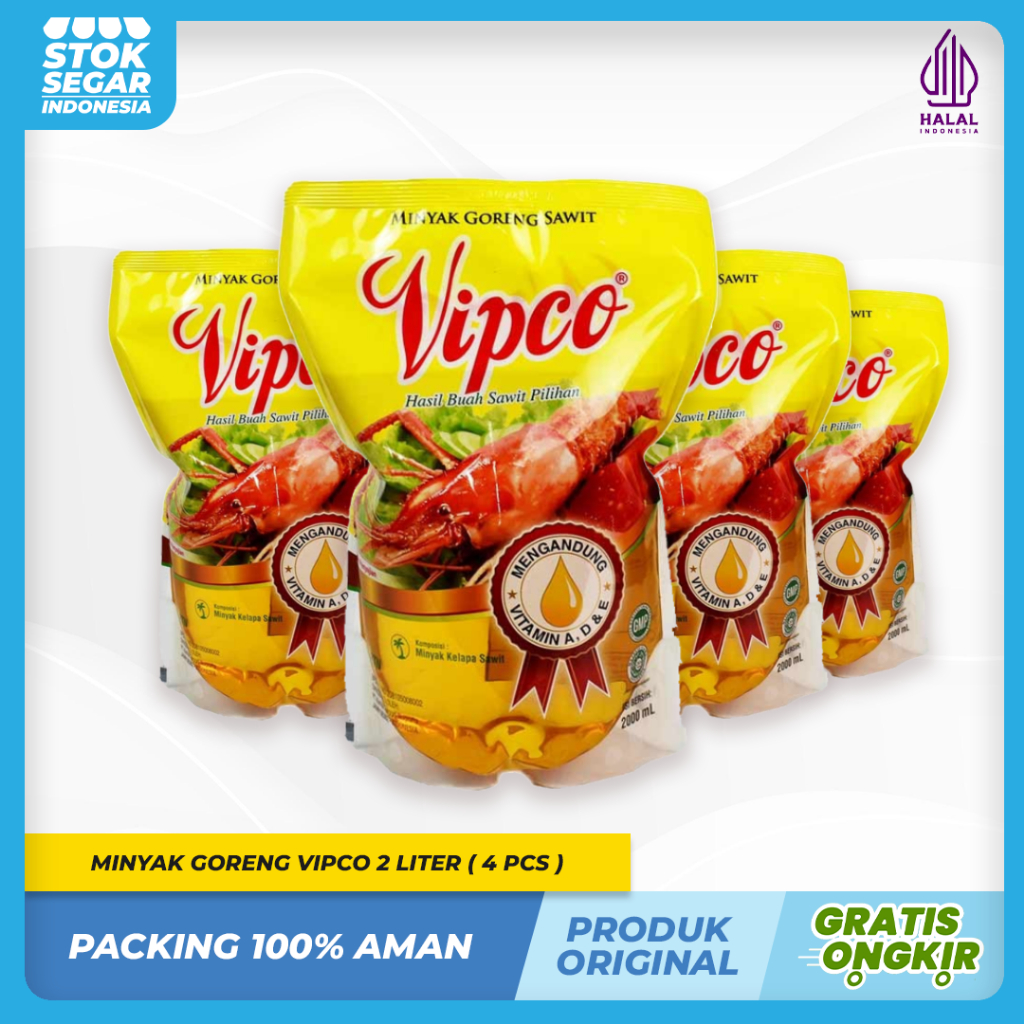 

Minyak Goreng Vipco 2 Liter ( 4 pcs)