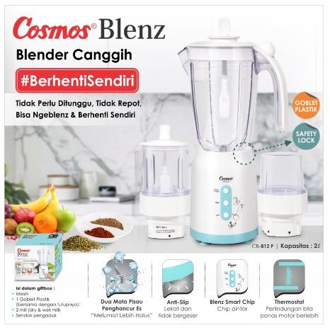 COSMOS BLENDER BLENZ (GOBLET KACA) 2L CB-812 P / CB-812 PC