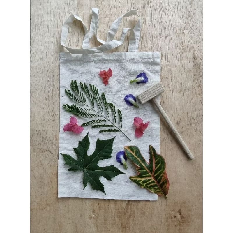 Tote bag ECOprint, paket ECOprint, ECOprint |  | prakarya edukasi anak TK, SD, SMP, SMA