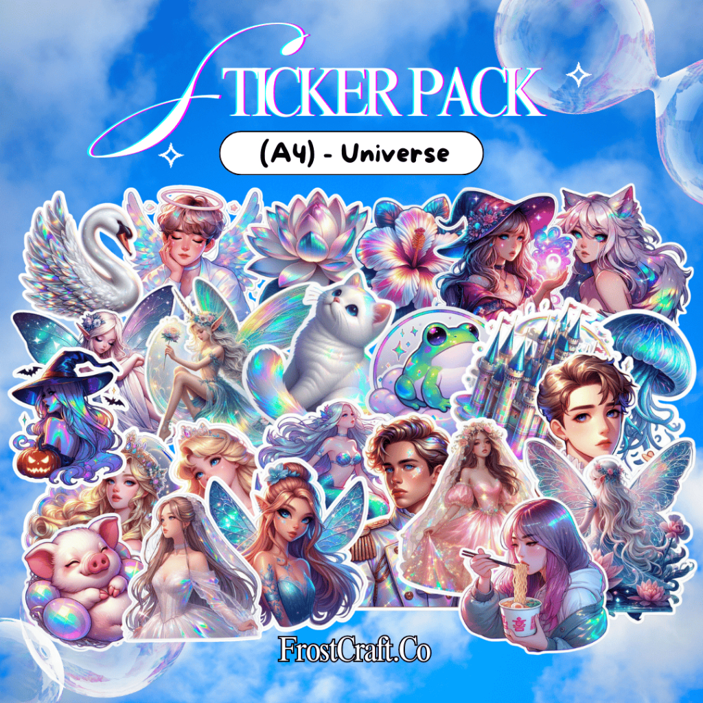 

COD✨ 25 Pcs Sticker Pack Universe Lucu Aesthetic Vnyil Waterproof untuk Freebies Sticker Buku Journal Casing HP Laptop