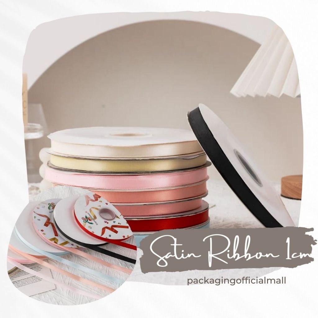 

SATIN RIBBON 1CM / PITA SATIN / PITA KADO / FLORIST SUPPLY