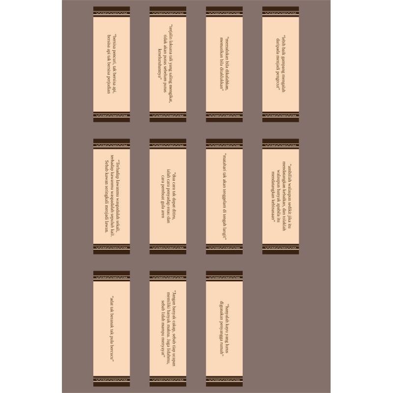 

[PER BOX ISI 33] Custom Bookmark/Custom Pembatas Buku Aesthetic Vintage Satu Sisi