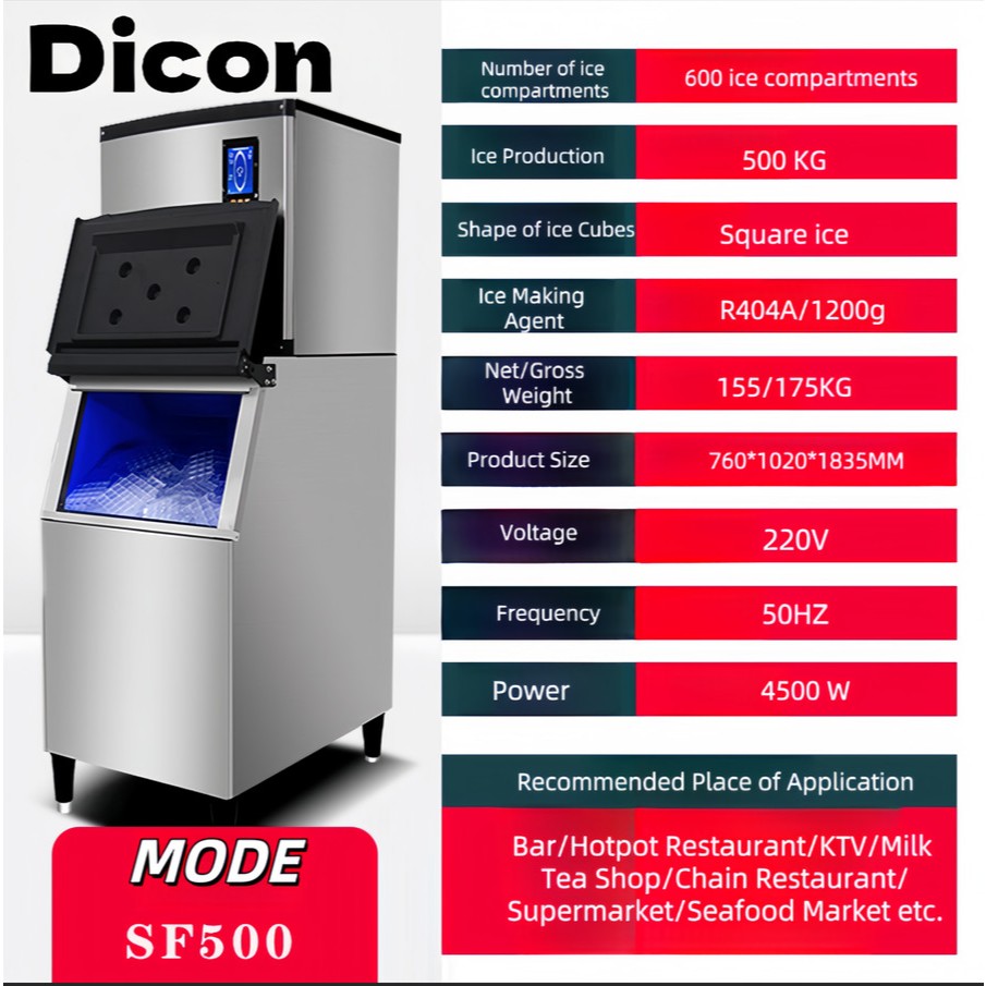 DICON MESIN ES 500 KG  MESIN ES BATU KRISTAL MESIN ES BATU KAPASITAS 500KG