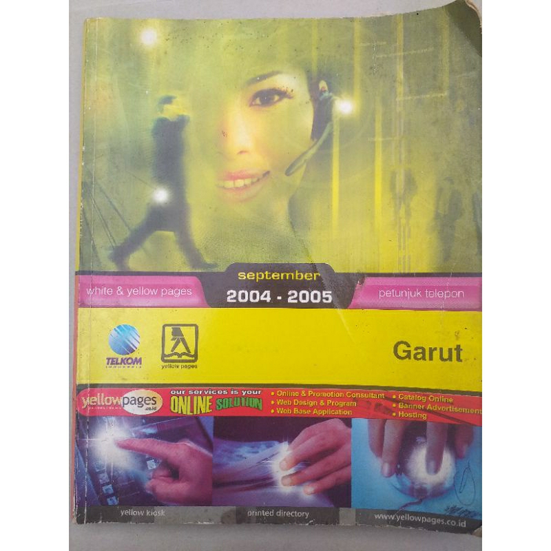 Buku White & Yellow Pages Petunjuk Telepon September 2004 - 2005 Garut