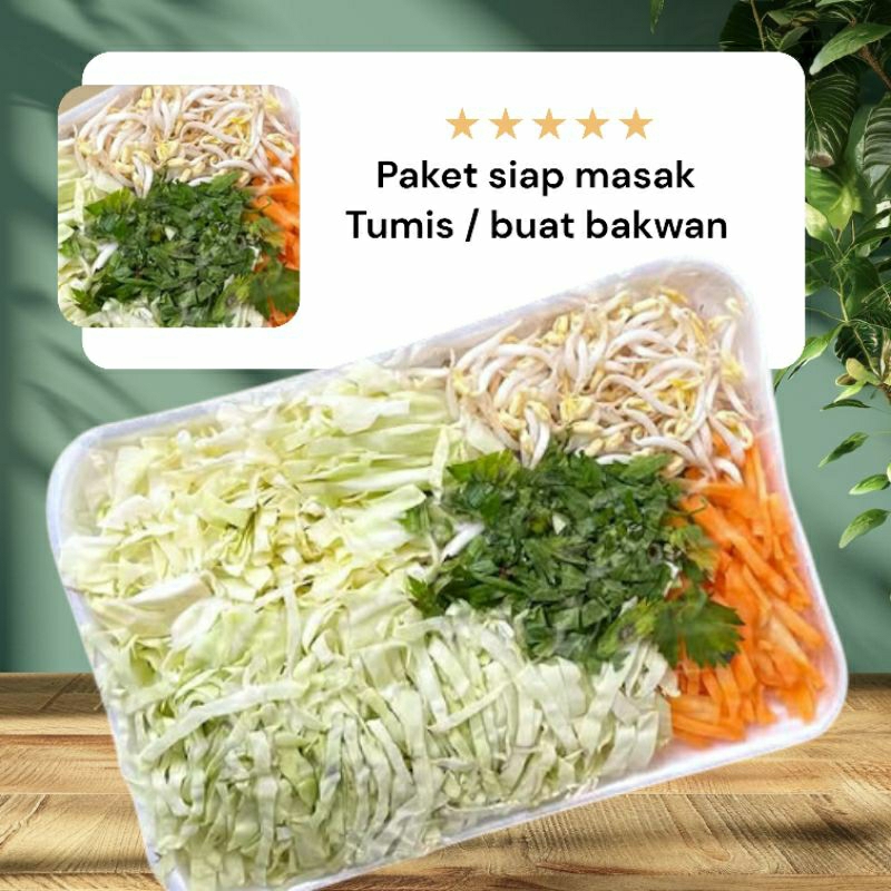 

Paket siap masak tumis sayur/ bakwan (foodprep)