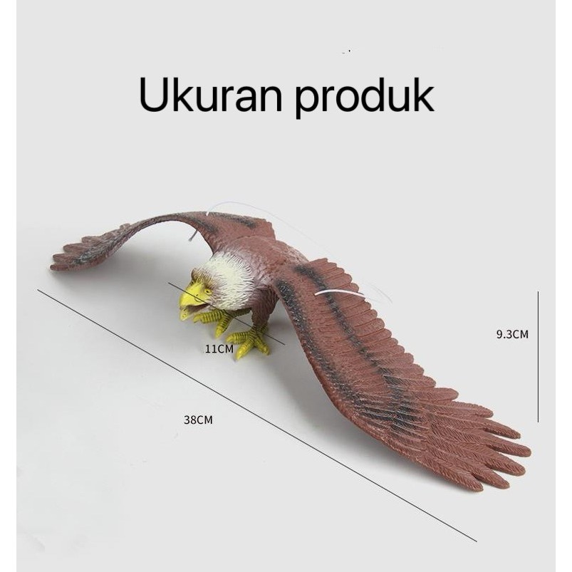 Figure Hewan Burung Elang Terbang Animal Model Eagle Toys Koleksi Pajangan Miniatur Mainan Binatang