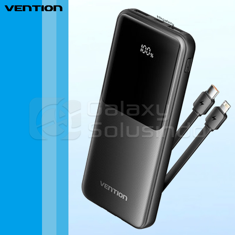 Vention FHP 20000mAh Built in Cable Fast Charging LED Display Powerbank