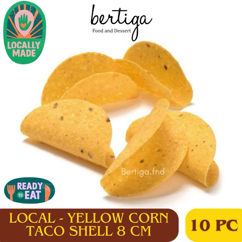 

(READY STOCK) Taco Shell / Hard Shell Yellow Corn 8cm isi 10pcs/pack - LOCAL