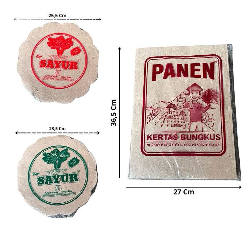 Kertas Nasi Coklat Isi 100lbr / Kertas Minyak / Kertas Nasi Bungkus / Kertas Bungkus Coklat / Kertas