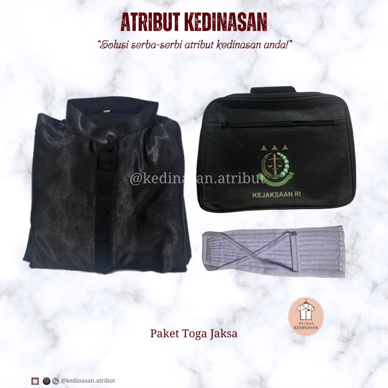 Paket Toga Jaksa / Dasi dan Tas Sidang - Kejaksaan