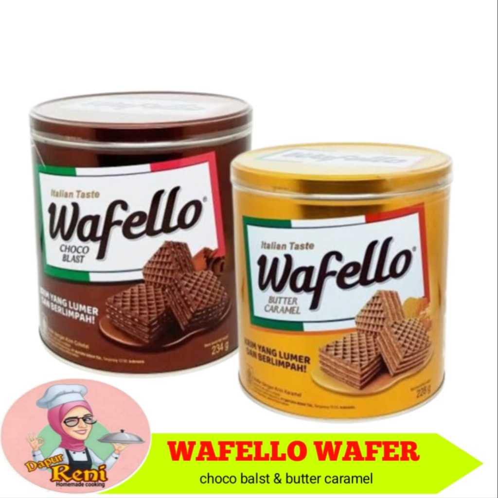 

Roma wafer wafello choco blast 234gr dan butter caramel 228gr kemasan kaleng