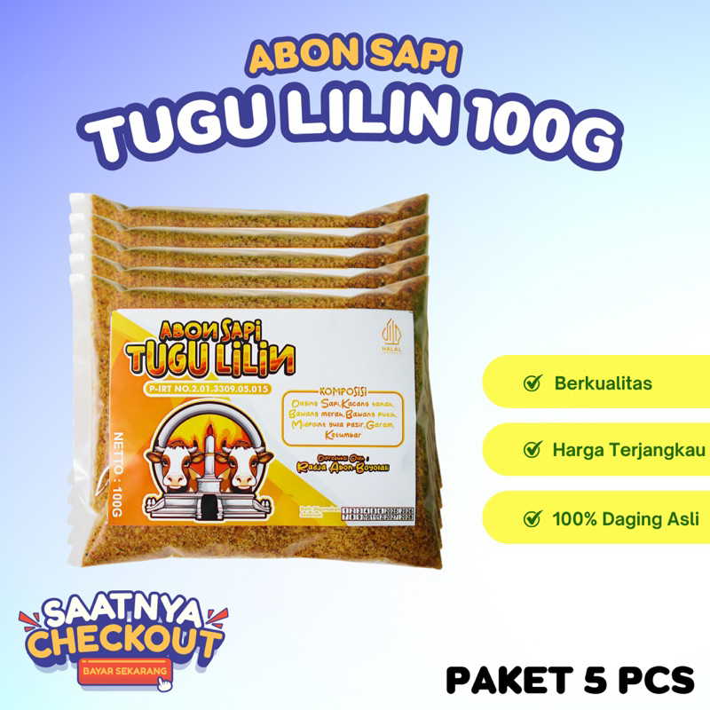 

PAKET 5 PCS ABON SAPI TUGU LILIN 100G