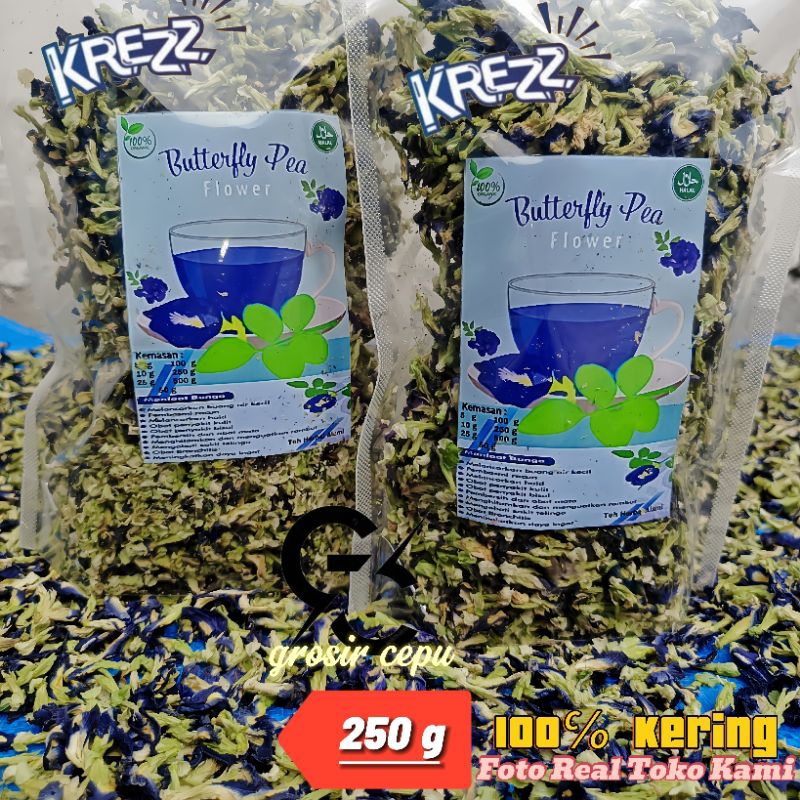 

Bunga telang kering herbal premium teh alami