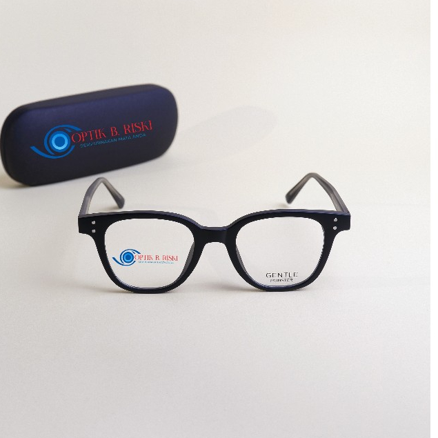 Happy Tuummy Optik B.Riski - Kacamata Vintage Kacamata Antiradiasi Photocromic Bluecromic 1702