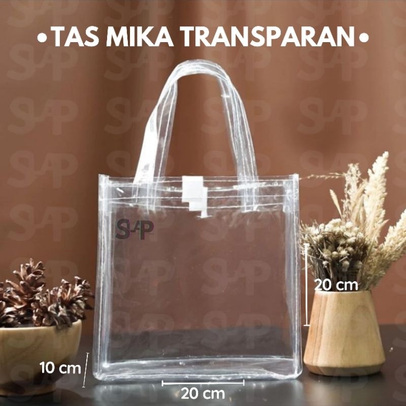 

TAS MIKA TRANSPARAN PREMIUM / GOODIEBAG TRANSPARAN PREMIUM - P20 x L10 x T20