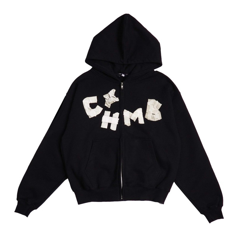 Boxy Zip Hoodie Chambredelavain - Masking Tape BK