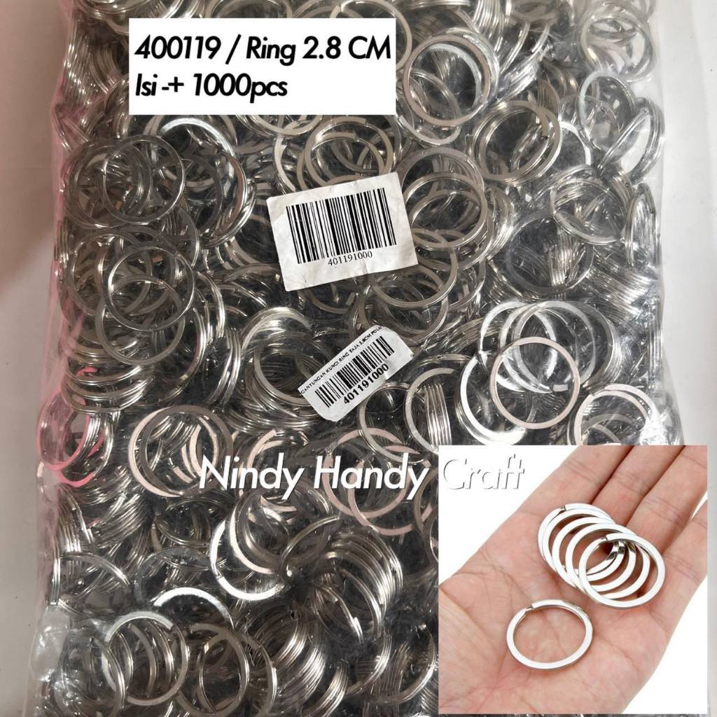 GROSIR 1000 PCS RING GANTUNGAN KUNCI 40118/40119 - BAHAN RING GANTUNGAN KUNCI