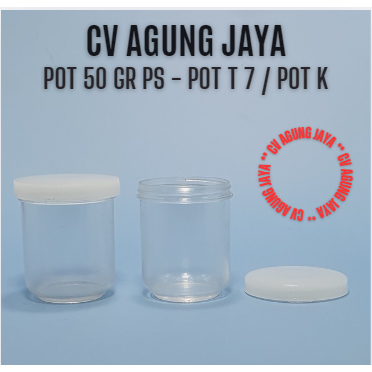 Pot salep 50 g T7 / Pot T7 / Pot K /  Pot Plastik / Pot Obat / Pot / Obat / Pot Urin