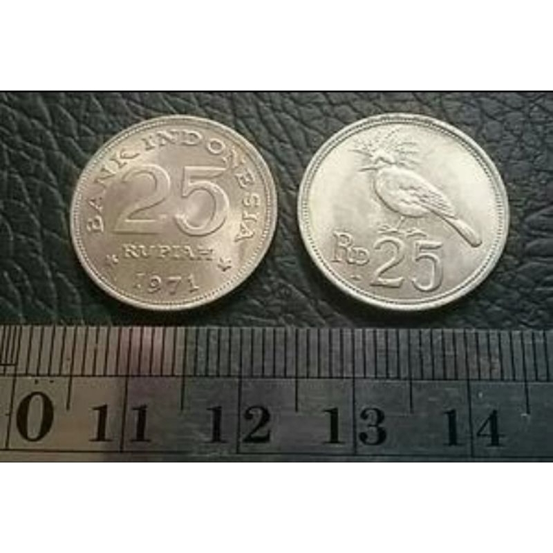 Uang Kuno Koin 25 Rupiah Burung Nikel Tahun 1971