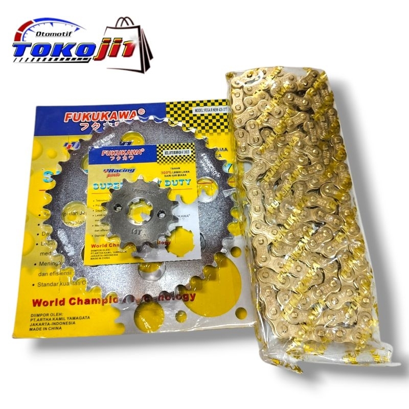 GEAR SET GIR PAKET RACING 428H VEGA JUPITER RX KING F1ZR JUPITER MX ORIGINAL FUKUKAWA