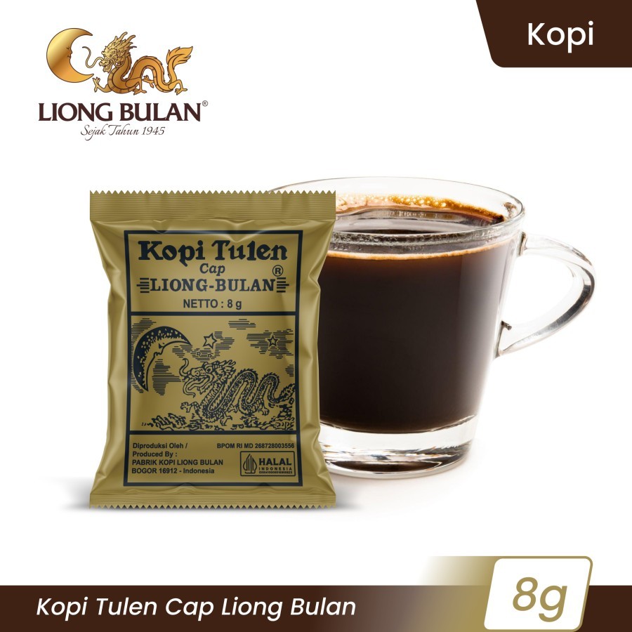 

p4yu LIONG Kopi Liong Tanpa Gula ( 1 Bungkus 30 pcs Ukuran Kecil 8 Gram )