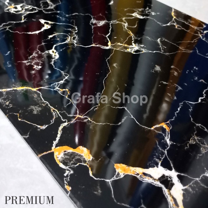 Wall sticker pvc vinyl decor dinding dapur kamar mandi motif marmer premium