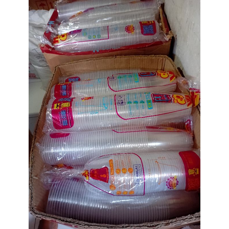 GELAS PLASTIK HOK UKURAN 10oz, 12oz, 14oz CUP HOK