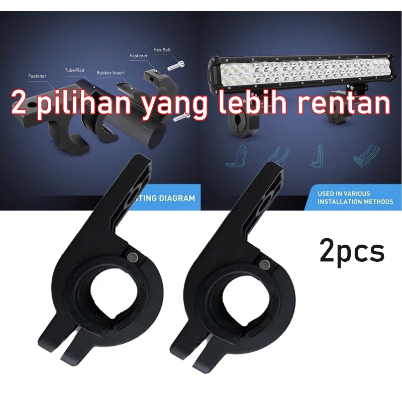 breket dudukan lampu tembak motor klem stang full besi anti