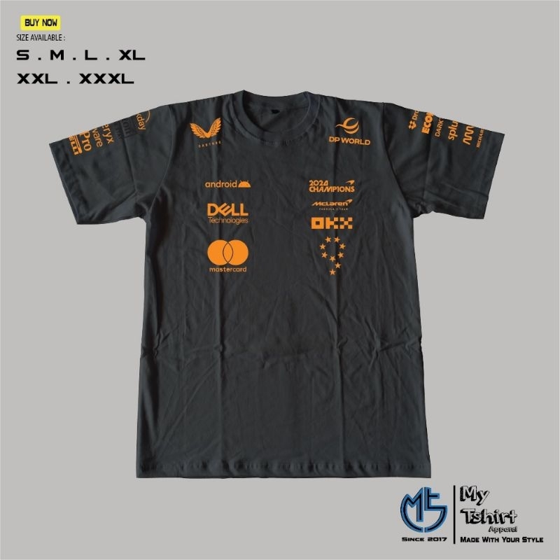 Tshirt Kaos McLaren F1 Formula 1 Team World Contructors Champions Best Quality
