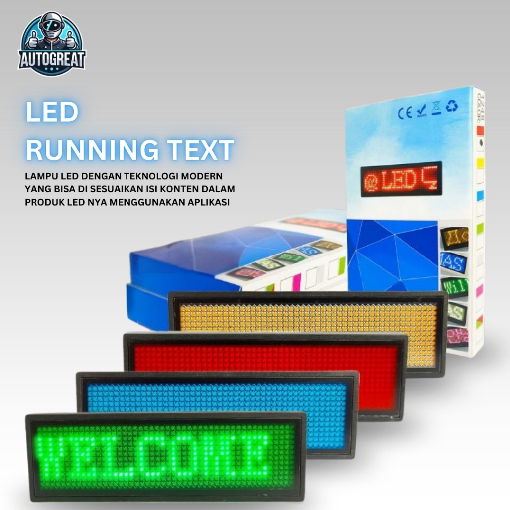 LED BADGE / NAME TAG LED / LED RUNNING TEXT MINI / ANIMASI LED / RUNNING TEXT BLUETOOTH