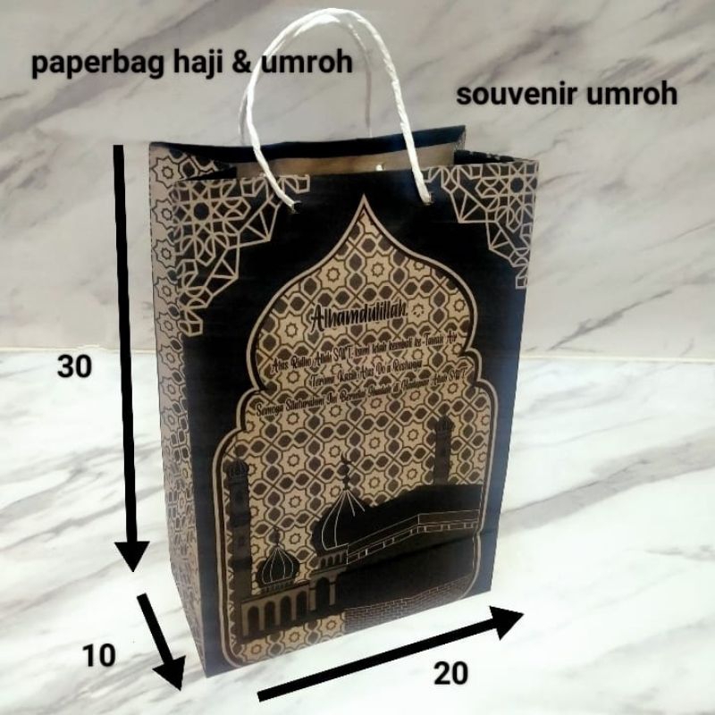 

Paperbag haji dan umroh / tas oleh-oleh haji dan umroh (Harga per lusin)