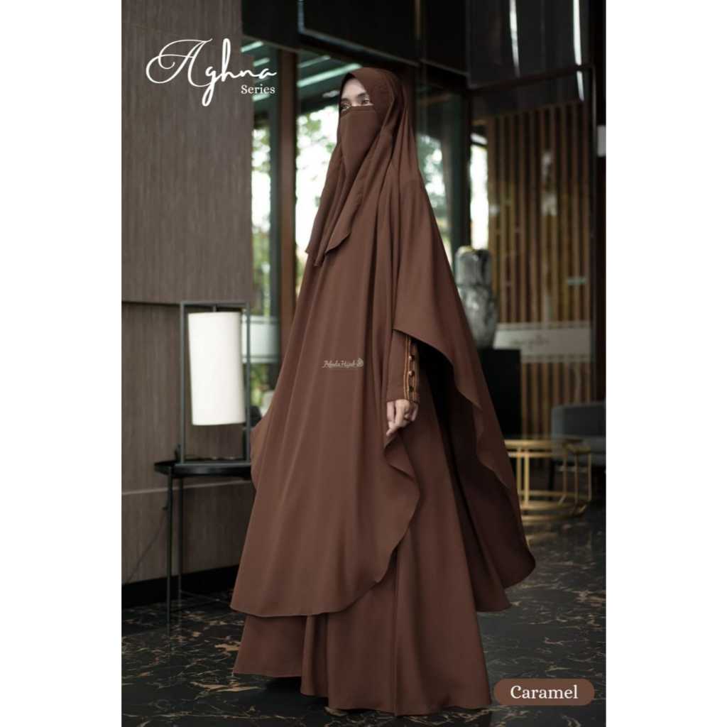 NEW GAMIS SYARI DEWASA AGHNA SERIES BY AFADA HIJAB (1SET KHIMAR)