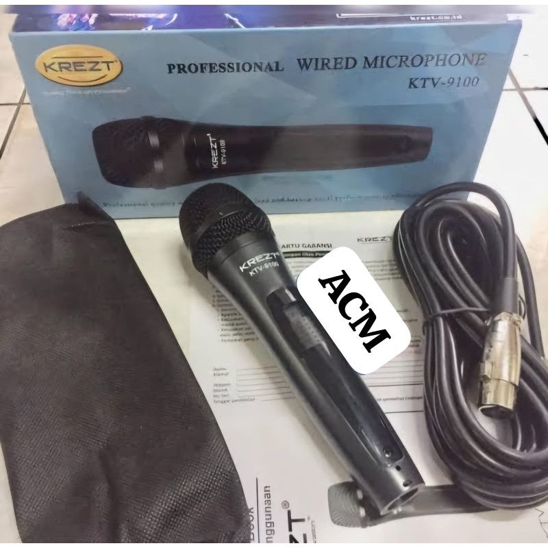 MIC KABEL KREZT KTV-9100 PLUS KABEL MIC ORIGINAL BERGARANSI KTV9100