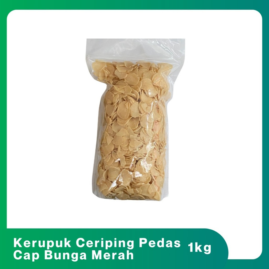 

Kerupuk ceriping/kerupuk ceriping pedas /kerupuk ceriping pedas 1kg/kerupuk ceriping pedas cap bunga merah