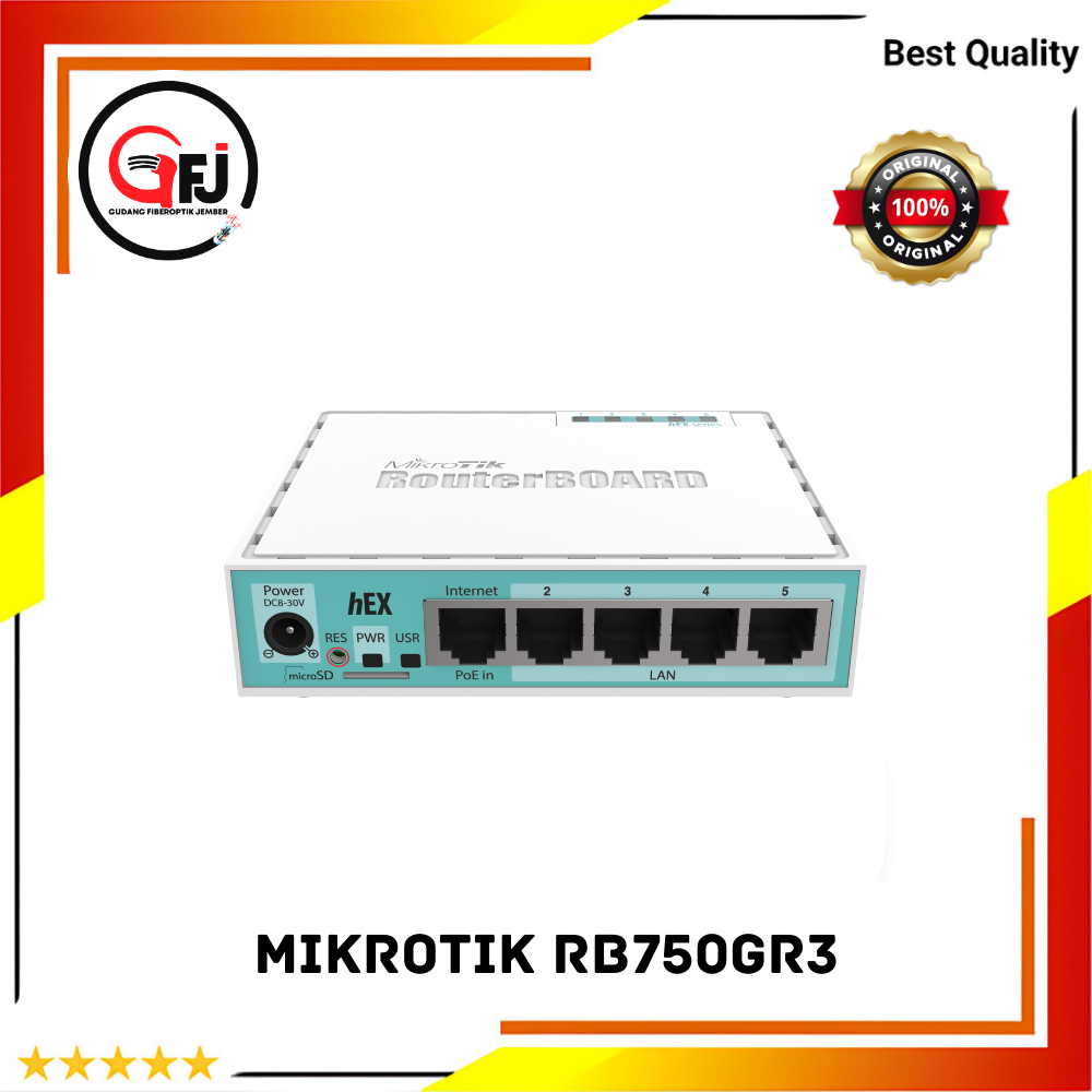 [TERMURAH] MIKROTIK ROUTERBOARD hEX RB750GR3/GR3 BARU BERGARANSI