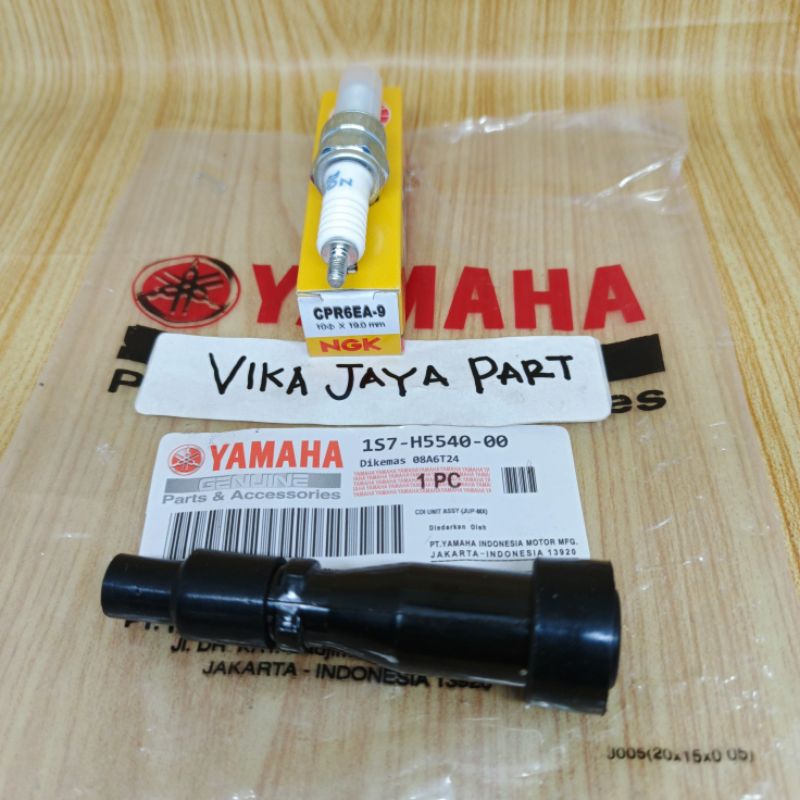 COP TUTUP BUSI + BUSI 1S7 YAMAHA JUPITER MX OLD MX NEW 135 VIXION OLD LAMA ORI