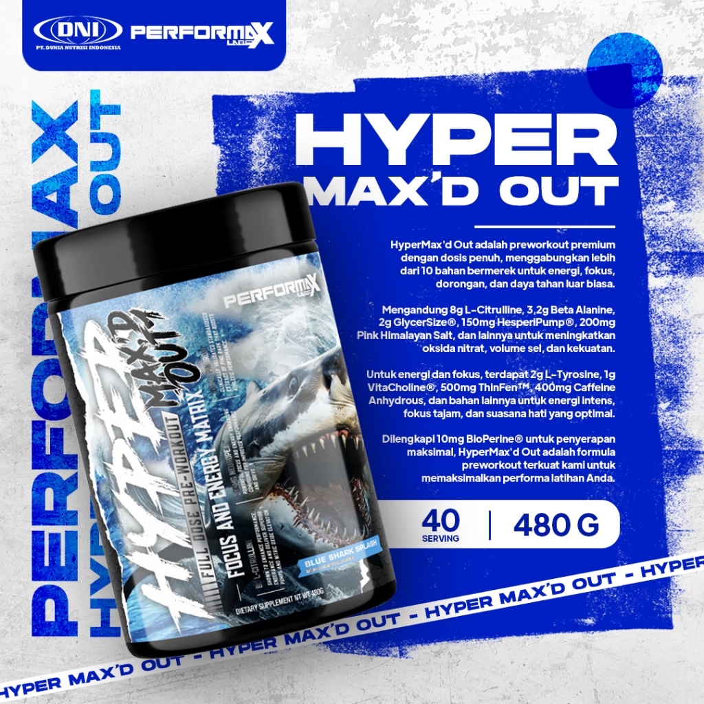 PERFORMAX LABS HYPER MAX'D OUT 480Grams (40 SERV)