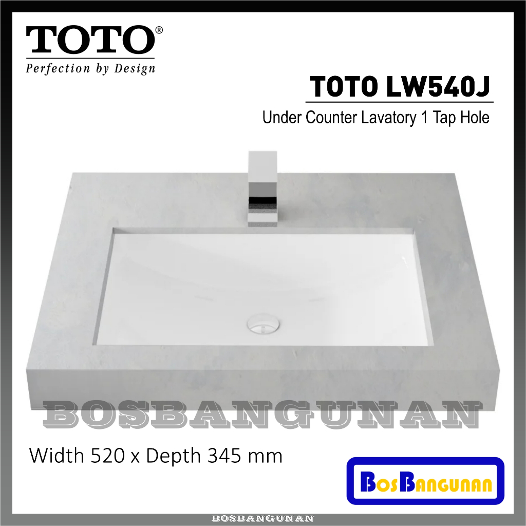 Wastafel Under Counter TOTO LW 540 J / Washtafel TOTO LW540J Bawah Meja / TOTO LW540J Under Counter 