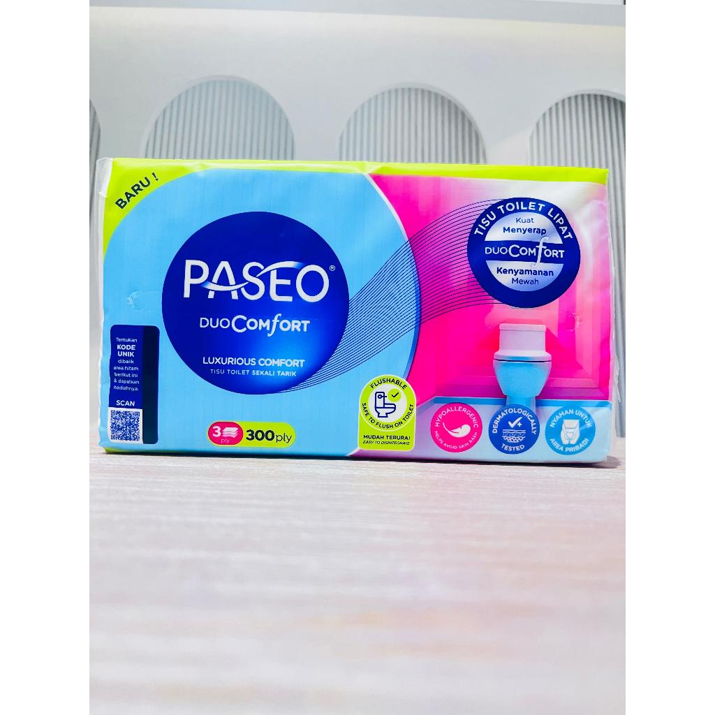 Paseo Tisu Toilet Lipat | Paseo Toilet 300sheet 3ply | paseo toilet lembut | tisu paseo Lucuriously 