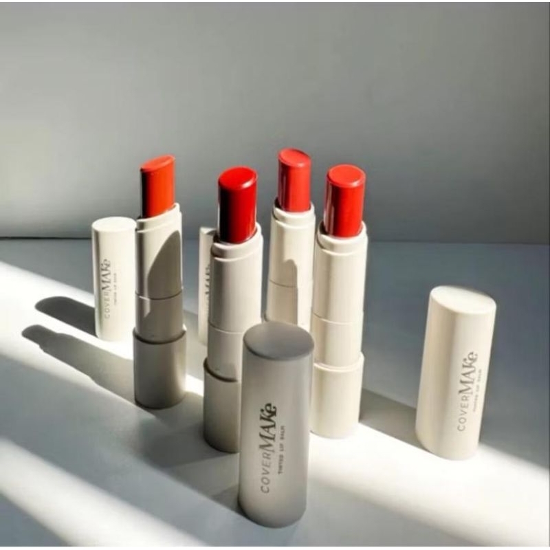 [READY SIAP KIRIM] BPOM Covermake Tinted Lip balm Malibu Red | Peach Salmon | Pink Crush | Strawberr