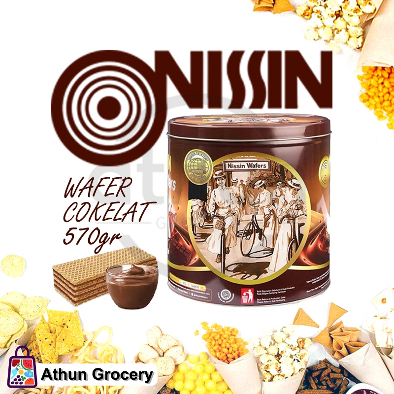 Nissin Wafer Coklat Kemasan Kaleng 570gr