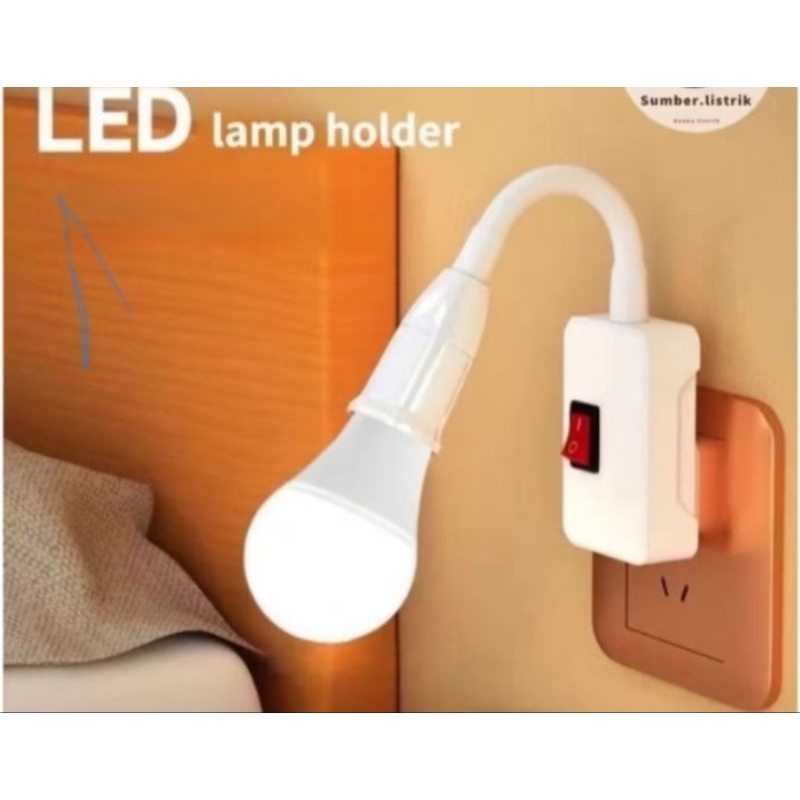 Steker + Fitting / Steker Fleksibel MIKAWA MK 238 / FITING LAMPU + SAKLAR BUAT LAMPU TIDUR