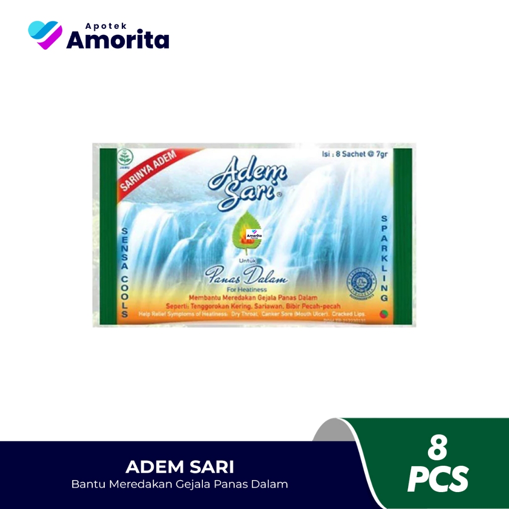 

ADEM SARI Meredakan Gejala Panas Dalam - 1 Pack 8 Sachet