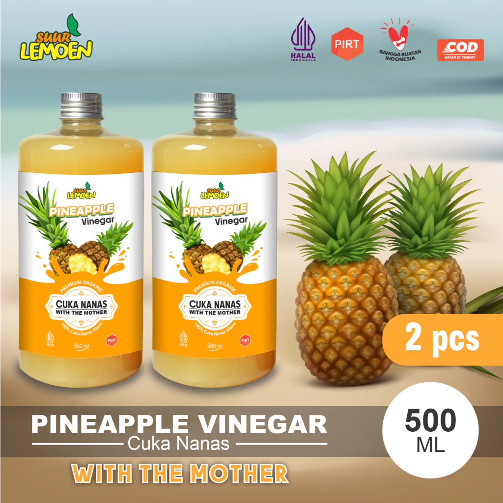 

Suur Lemoen Cuka Nanas Organic - Pineapple Cider Vinegar 1 Liter - Cuka Nanas Original With Mother By LEMOEN JAKARTA TIMUR