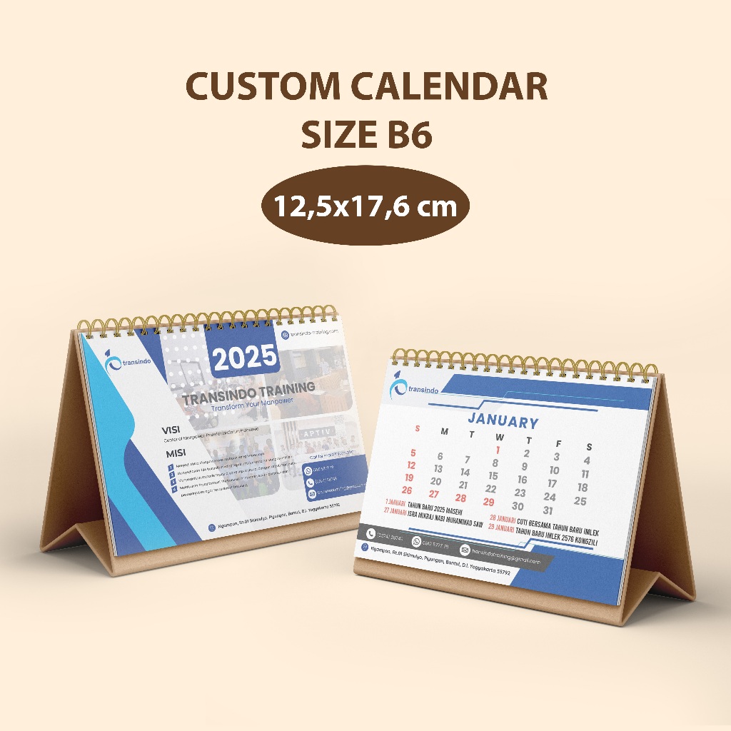 

Kalender Meja Custom - (Ukuran B6 ) - Kalender Duduk - Kalender Estetik | Custoom.in