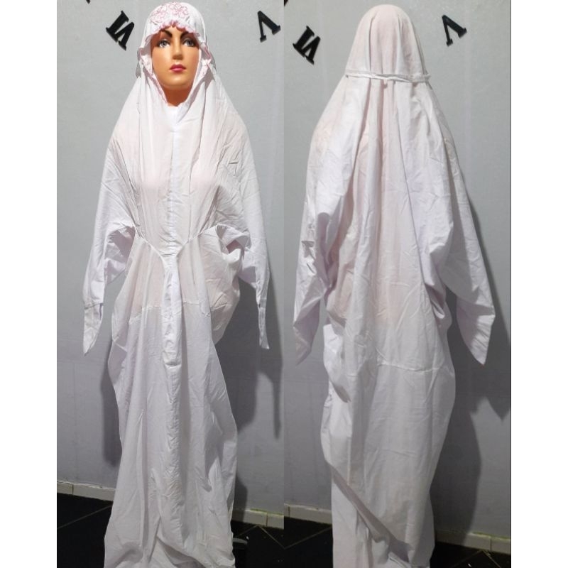 PRELOVED MUKENA TERUSAN // MUKENA TERUSAN PUTIH POLOS