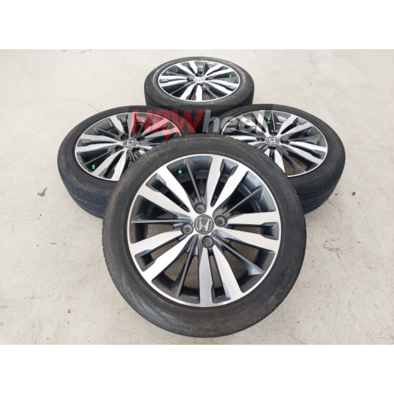 Velg Bekas Ori Honda JazzRS Rimg 16 Ban Bridgestone 185 55 R16 50% Siap Pakai